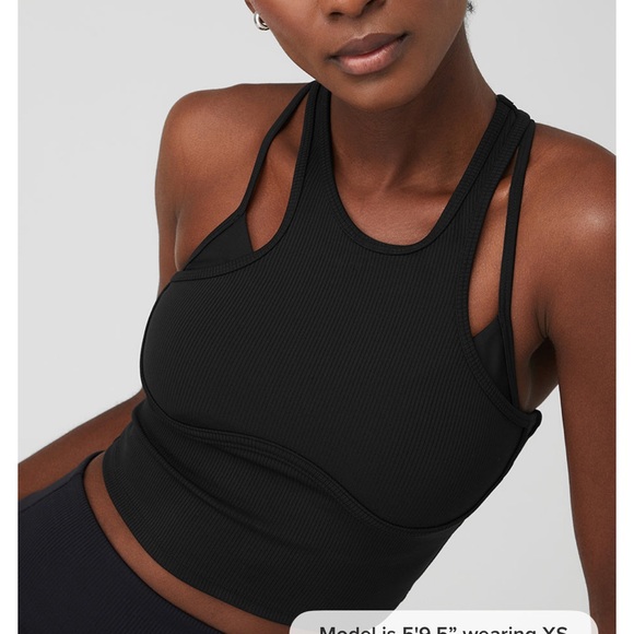 Brand New Airlift Ribbed Enchanted Bra Tank Alo Yoga - Picture 4 of 6